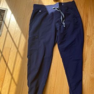 FIGS navy blue jogger scrub pants L